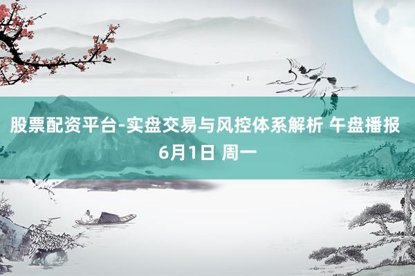 股票配资平台-实盘交易与风控体系解析 午盘播报 6月1日 周一