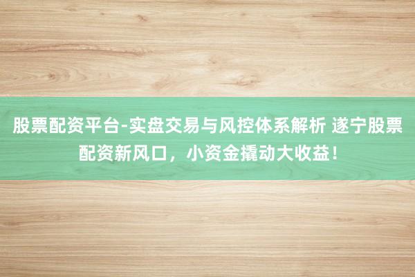 股票配资平台-实盘交易与风控体系解析 遂宁股票配资新风口，小资金撬动大收益！