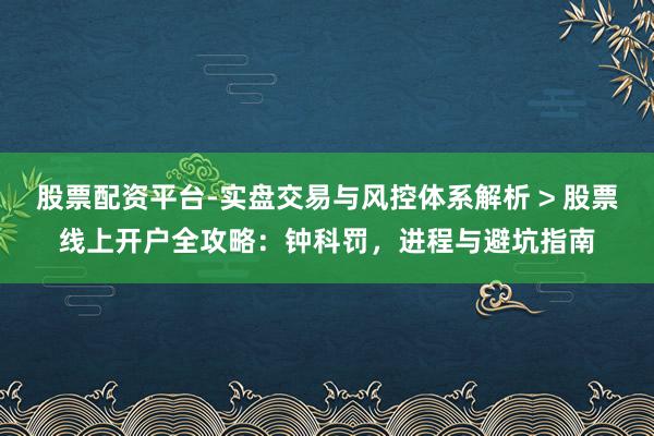 股票配资平台-实盘交易与风控体系解析 > 股票线上开户全攻略：钟科罚，进程与避坑指南